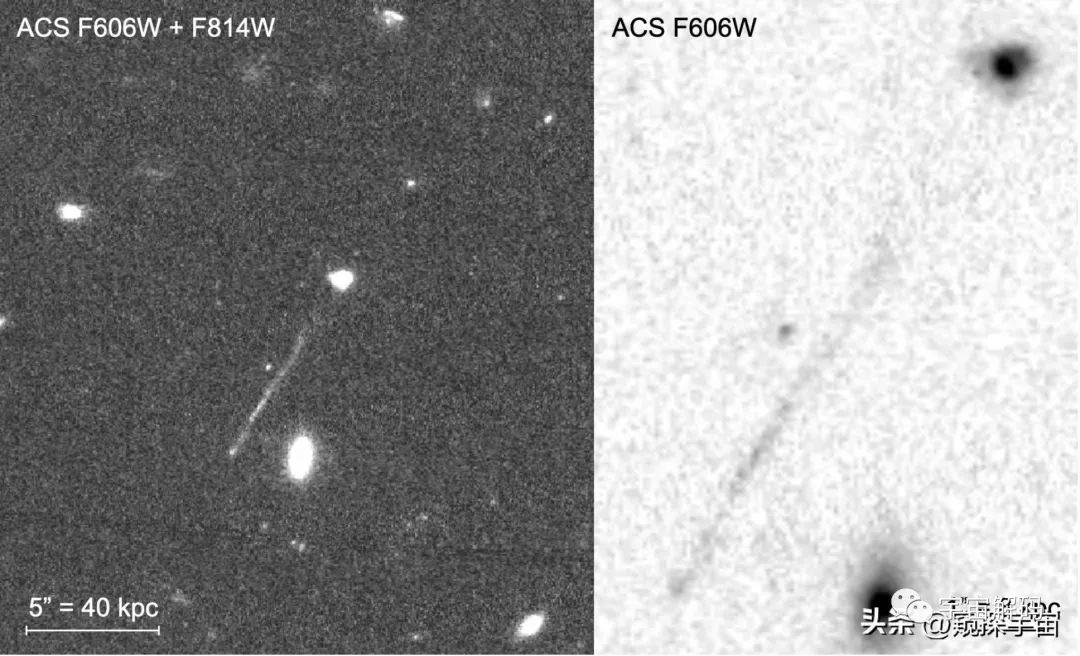 75亿光年外，有什么东西似乎逃离了星系，哈勃疑似拍到尾迹